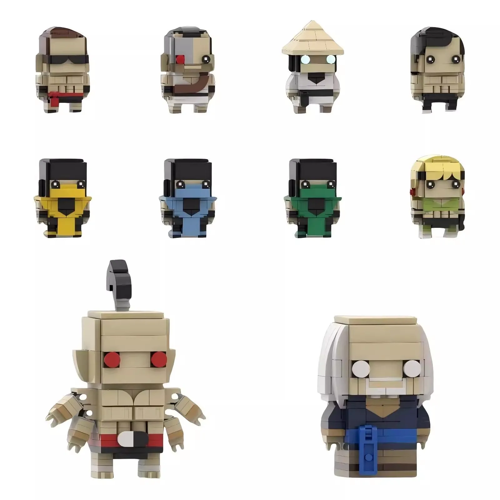 

MOC Mortaled Kombat I, идеи кирпича, мультяшные аниме-фигурки, модель Brickheadz, игровая периферия, строительные блоки, игрушки для детей, подарок