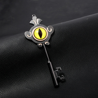 Anime The Owl House Amity Portal Key Pendant Cosplay Cartoon Retro Gold Color Eye Metal Jewelry Accessories Prop For Fans