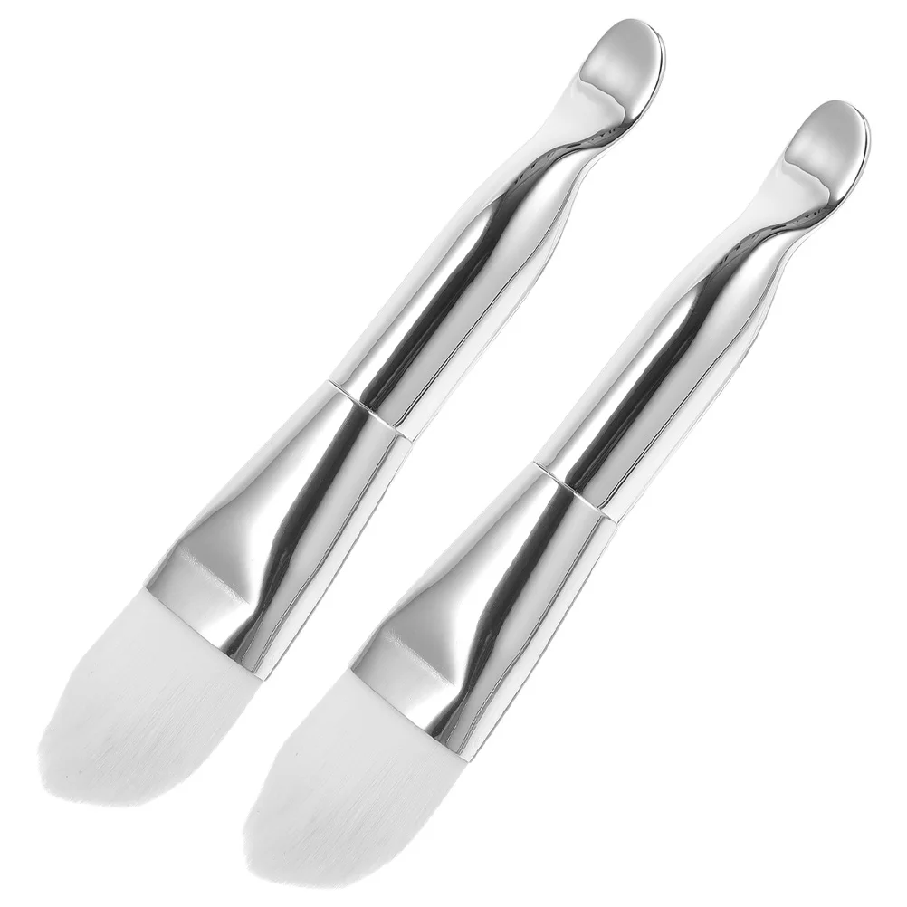 Aplicador de cepillo para máscara Facial, herramienta de cuchara para máscara de barro de arcilla de doble extremo, fácil de aplicar, portátil, Spa, herramienta de belleza para salón Facial, 2 uds.