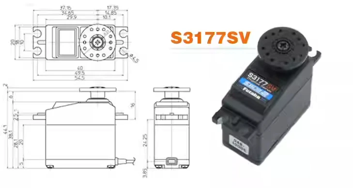 Servo digital de alto tensão e alto torque FUTABA S3177SV (S3470SV atualizado) Servidor HV