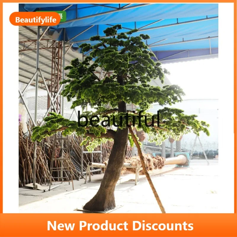 B73 Simulated welcome pine Artificial large hotel window Office garden decoration layout Simulation beauty pine