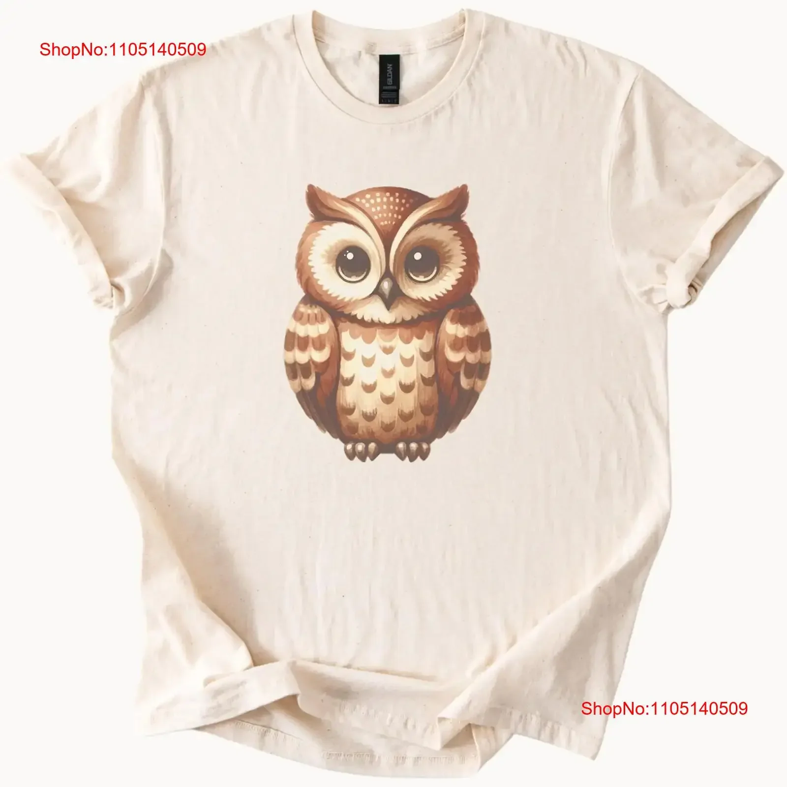 

Футболка с милой совой, очаровательная лесная животная, любитель птиц, винтажная стираная удобная эластичная дизайнерская одежда, повседневная слегка