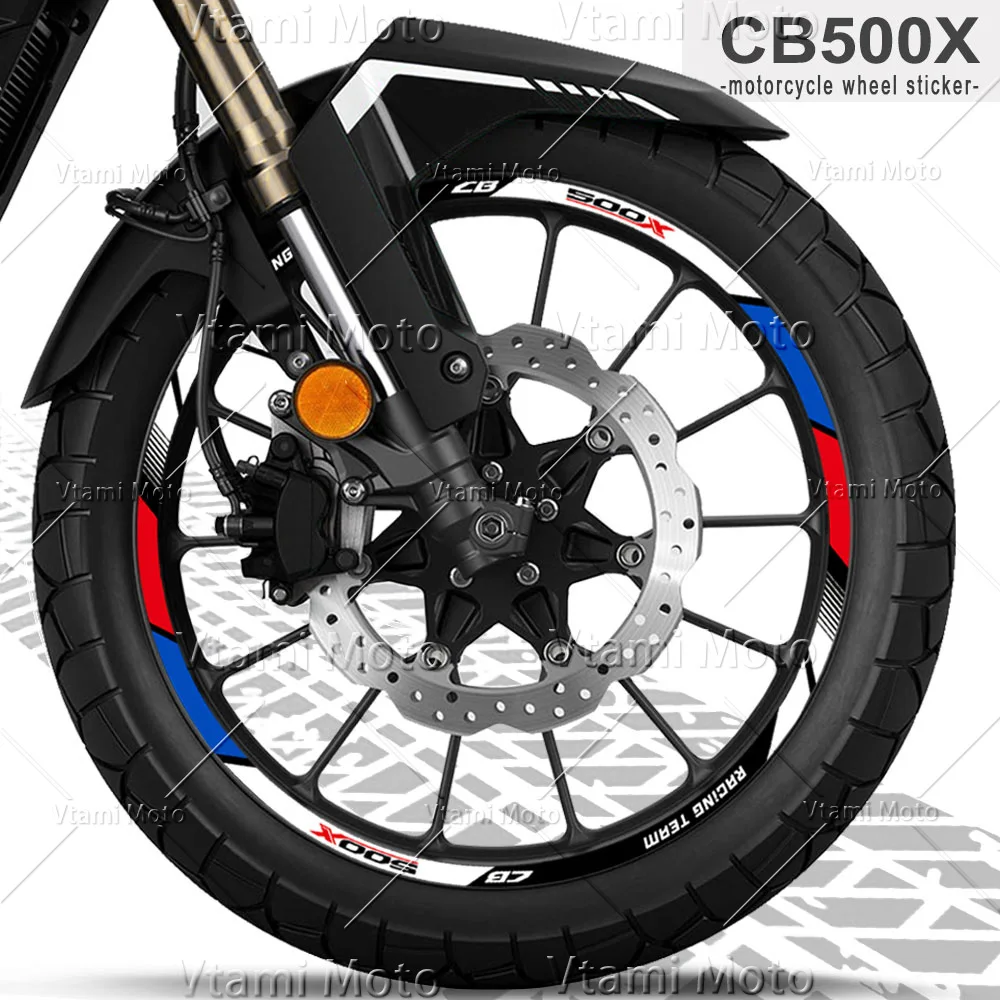 Reflective Motorcycle Wheel Sticker Rim Stripe Decals 19 17 Inch For Honda CB500X CB 500X CB 500 X