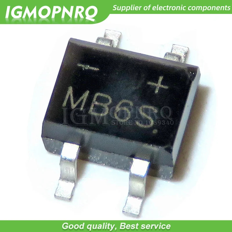 20pcs MB6S SOP-4 0.5A 600V Single Phases Diode Rectifier Bridge new original