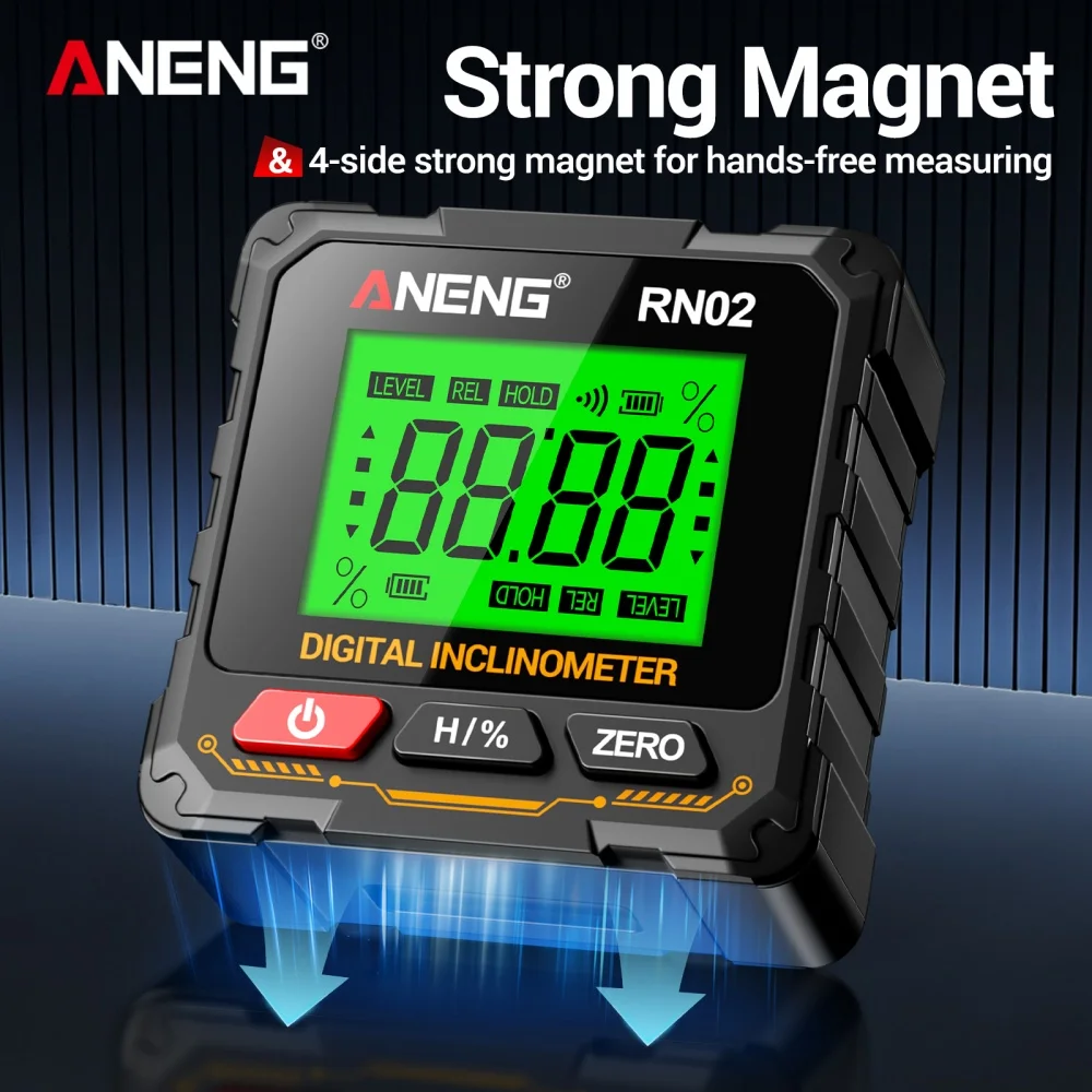 Laser-Digital-Neigungsmesser ANENG RN02/RN03 Winkelmesser 360 °   Magnes Winkelmesser 0,05 °   Präzisionsmessgerät für Holzbearbeitungswerkzeuge