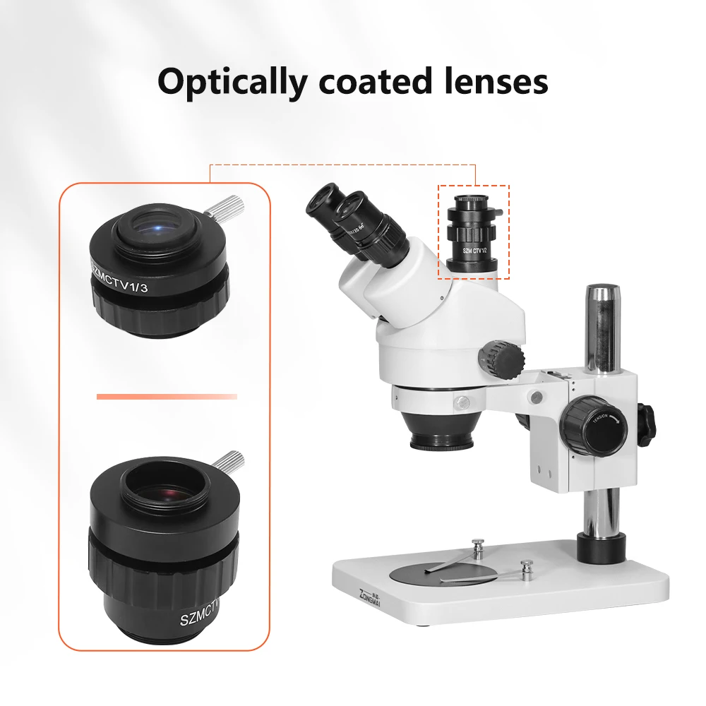 SZM CTV adattatore HDMI interfaccia per fotocamera adatta per la stessa messa a fuoco microscopio Stereo trioculare adattatore per obiettivo per