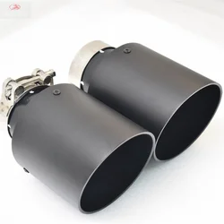 One Piece Aluminum Alloy Matte Black Stainless Steel Car Accessories Muffler Tip Exhaust System Pipe Universal Nozzle  f10  Golf