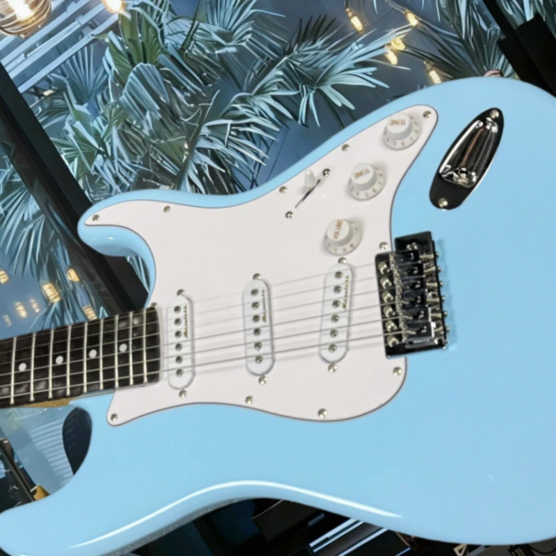 

Gift Christmas 39 Inch Sky Blue STS Electric Guitar Mahogany Body Rosewood Fingerboard Free Shipping Professional Guitarists
