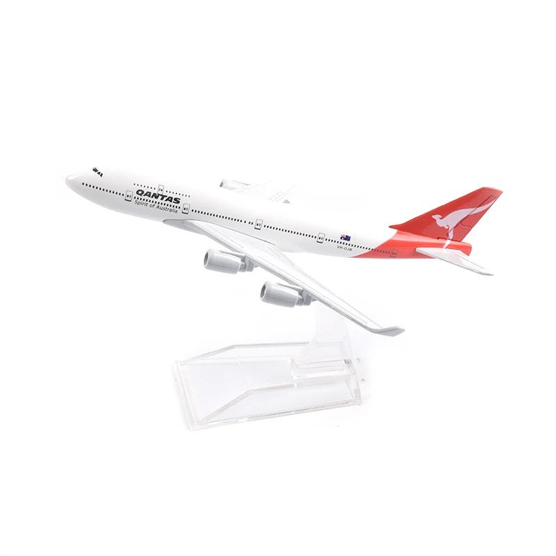 JASON TUTU 16cm Qantas Boeing 747 Avião Modelo Avião Diecast Metal Aviões Escala 1/400