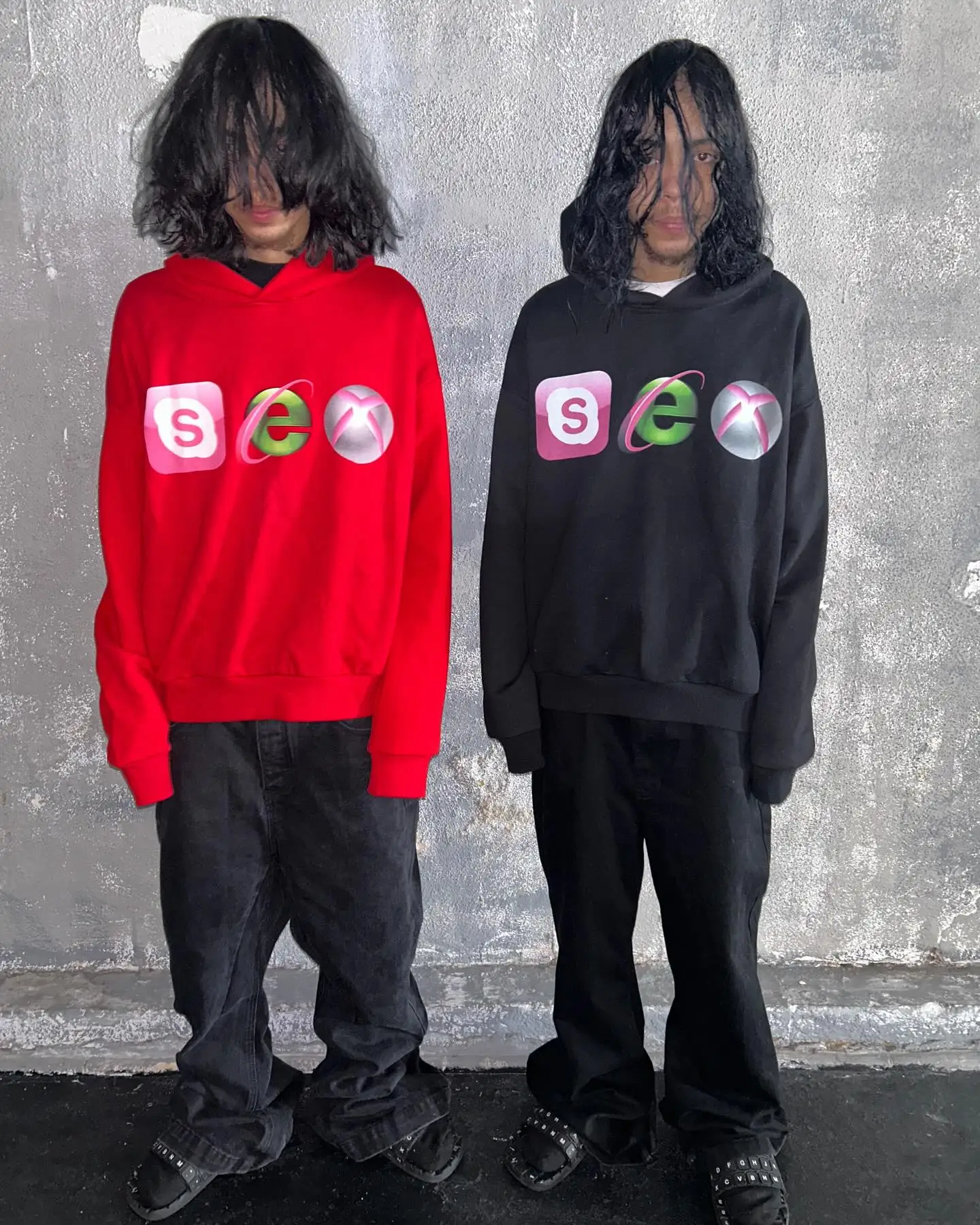 Harajuku القوطية المتضخم هوديي Drolandmiller الشرير هوديس المرأة الشارع الشهير القمم الجرونج البلوز القوطي جديد Y2k الملابس