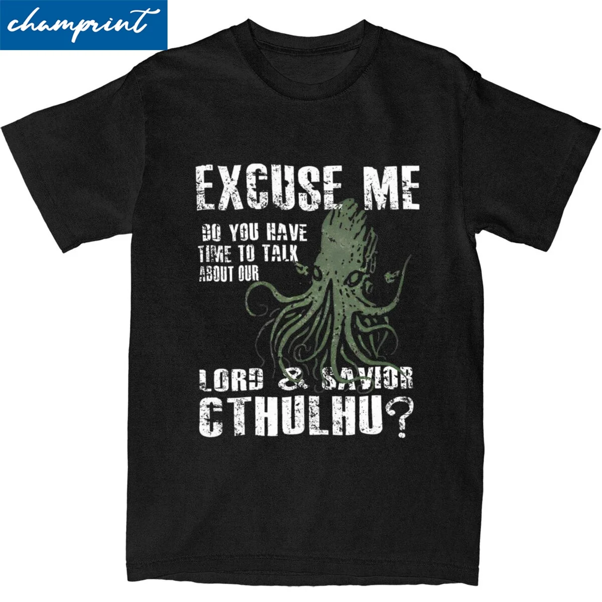 Casual Lord Savior Cthulhu T-Shirt Unisex Crewneck Short Sleeve Clothes Cotton Summer Clothing