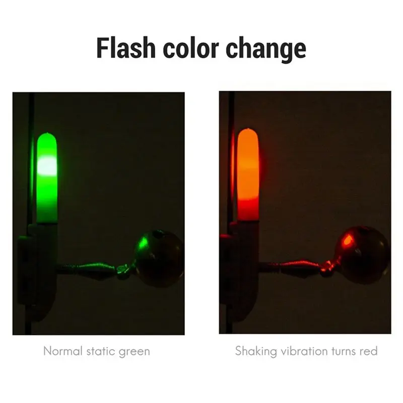 

*A91P 4Pcs Fishing Rod Alarm Light Luminous Stick Fishing Electronic Rod Light with Bells Ring Color Change Battery Included
