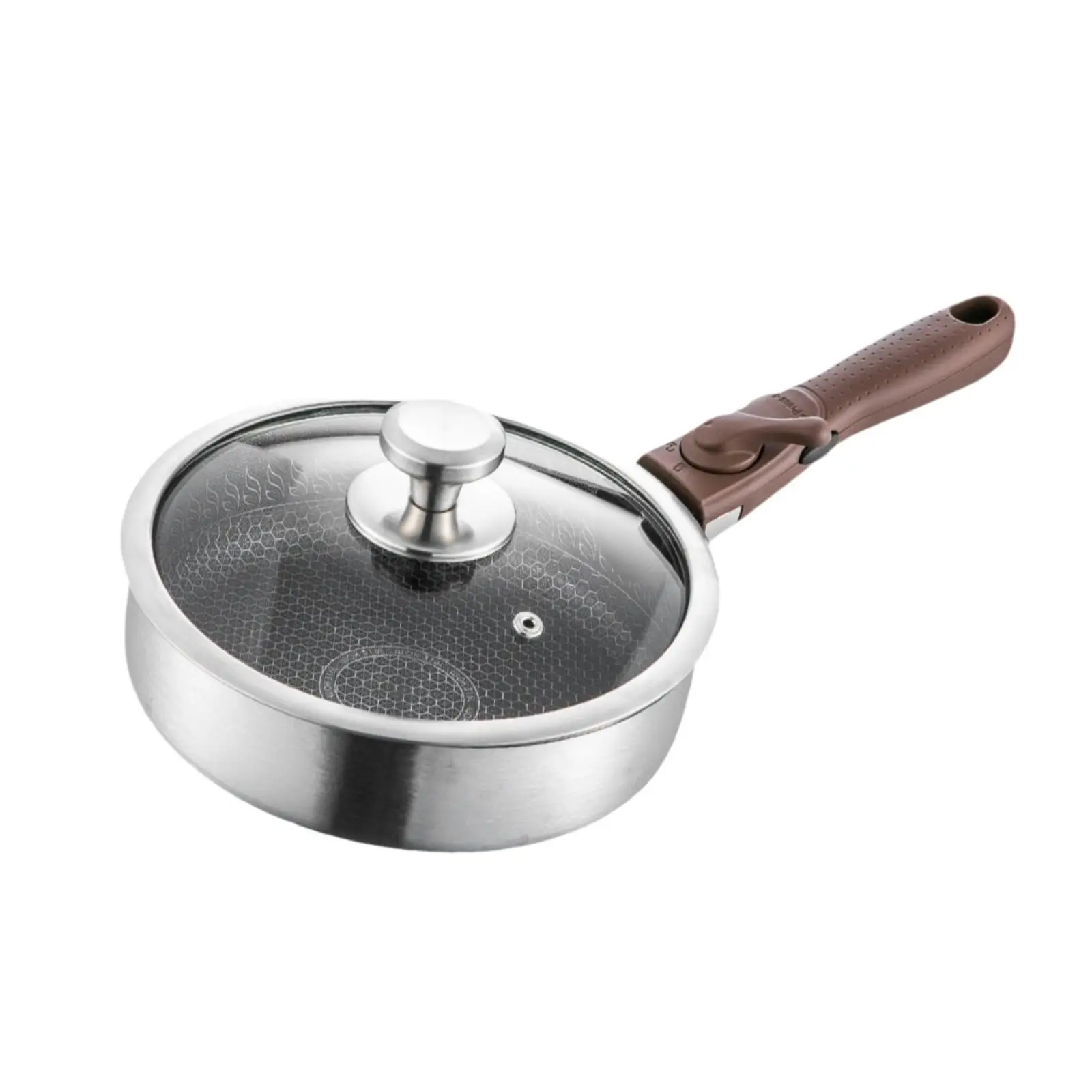 

Nonstick Frying Pan Space Saving Induction Skillet Wok Pan Easy to Clean Multifunctional Saucepan Cooking Fry Pan for Stovetop