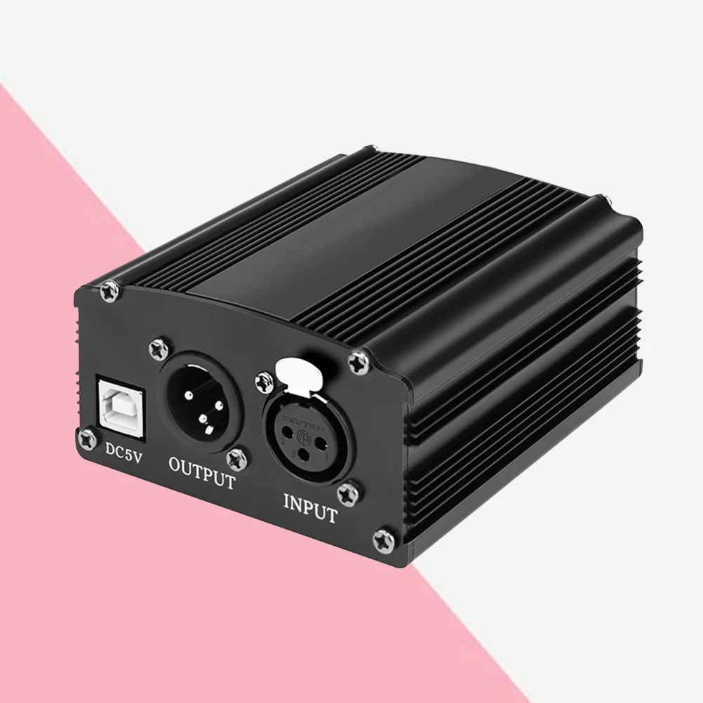 

5V Usb Input 48V Dc Power Supply For Condenser Mic Isolated Voltage Boosting Built-In Low Noise Filter