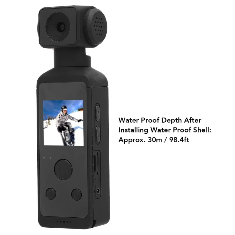 

Sports Camera 5K 30FPS HD Vlog Video Filming Action Cam 270 Degree Rotatable 1.33in Screen WIFI Control Outdoor Riding