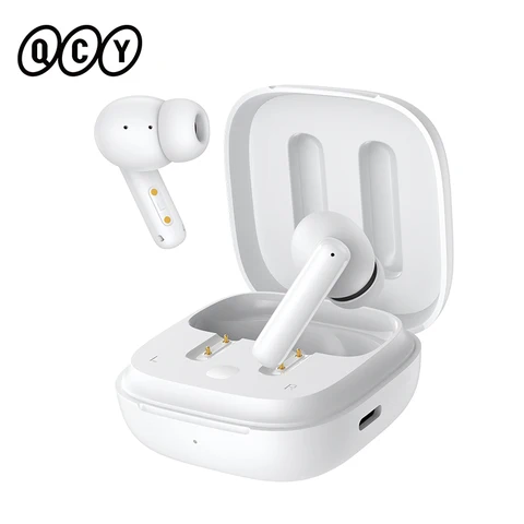 Fones de Ouvido Sem Fio QCY T13 ANC Bluetooth 5.3 com Cancelamento Ativo de Ruído, Headset com 4 Microfones ENC, Fones de Ouvido Intra-auriculares para Jogos