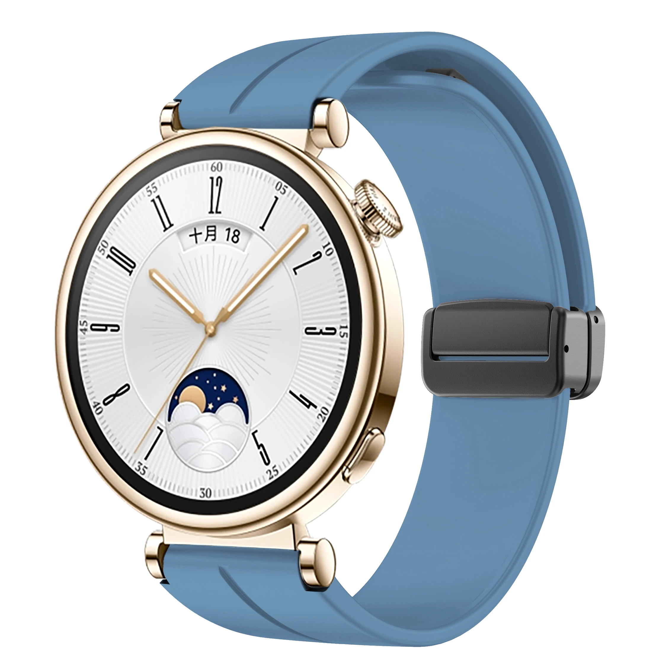 Cinturino con fibbia magnetica per Huawei Watch Gt4 41mm cinturino in Silicone donna ragazze Otiginal Running cinturino esterno accessori cinturino 18mm