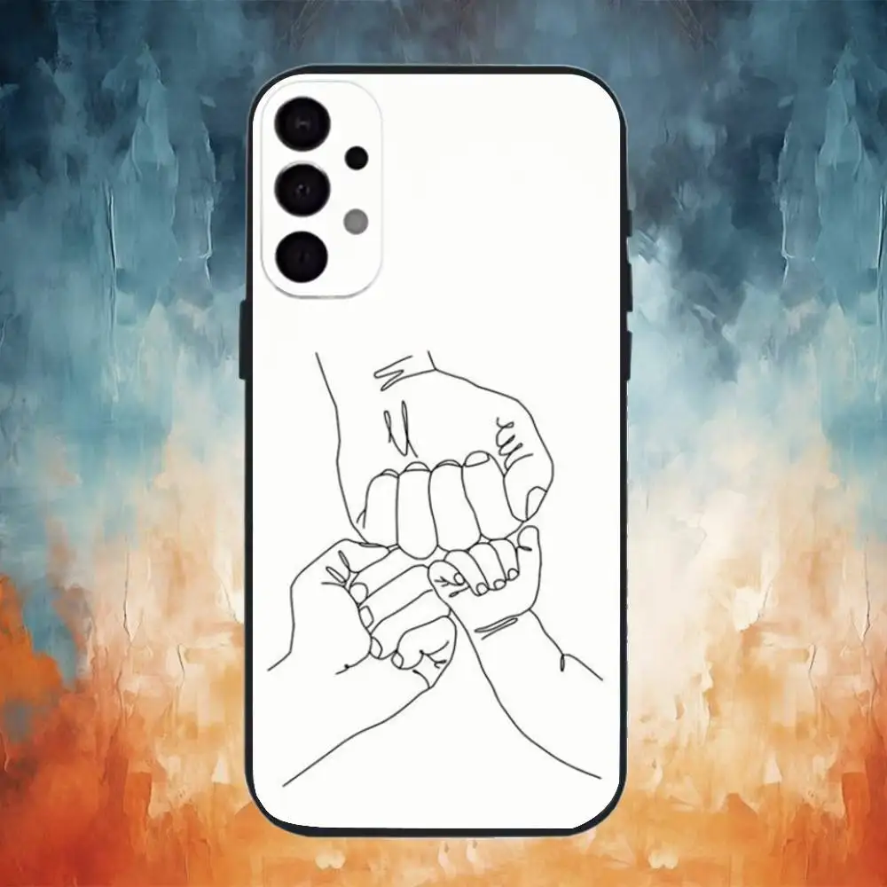 Чехол для телефона «Мама, дочь, сын, папа», для Samsung S25, S24, S21, S22, S23, S30, Ultra, S20, Plus, Fe, Note, 10,9,5G, черный чехол