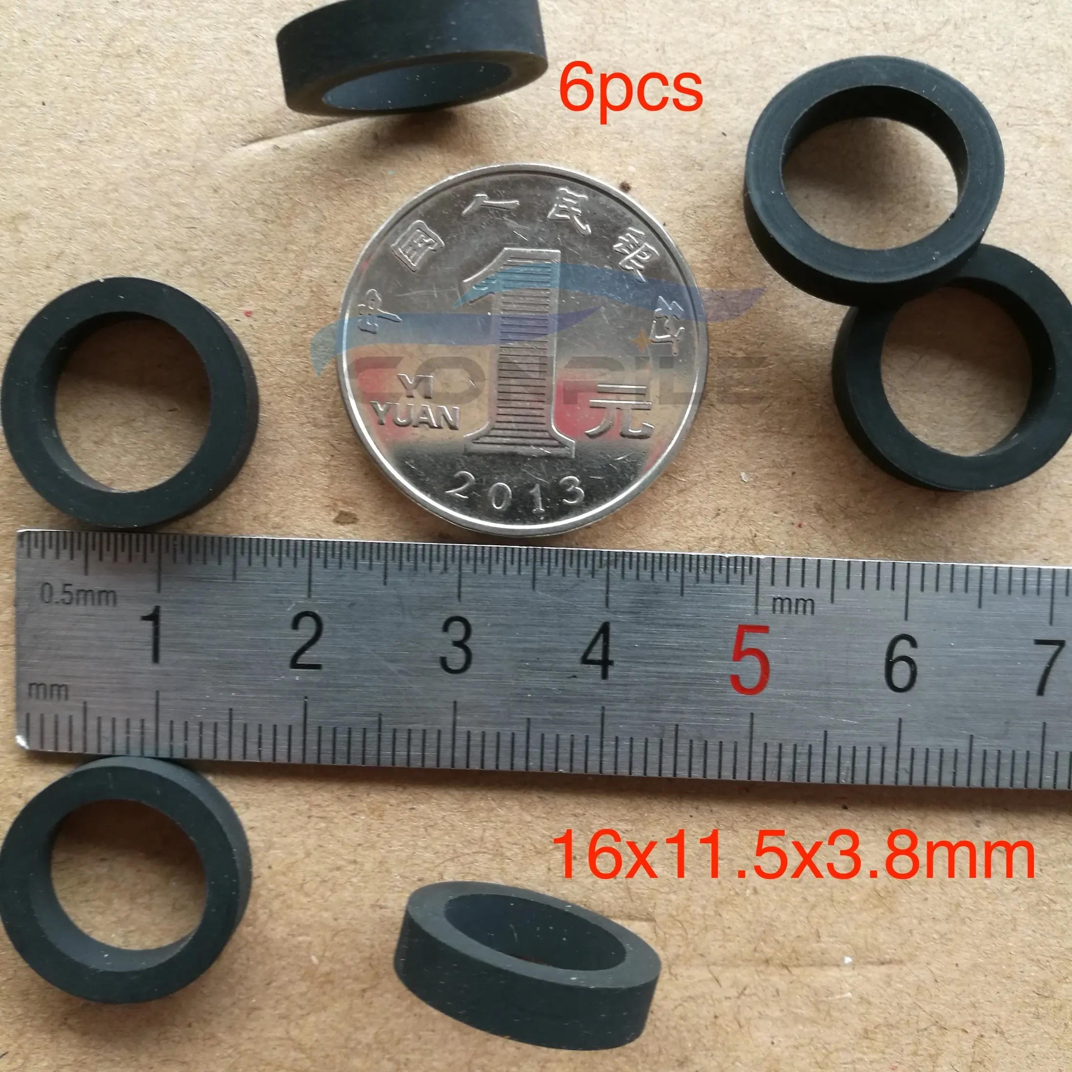 6pcs 16*11.5*3.8mm wheel shock absorber for belt pulley cassette deck audio recorder cassette pinch roller Stereo player