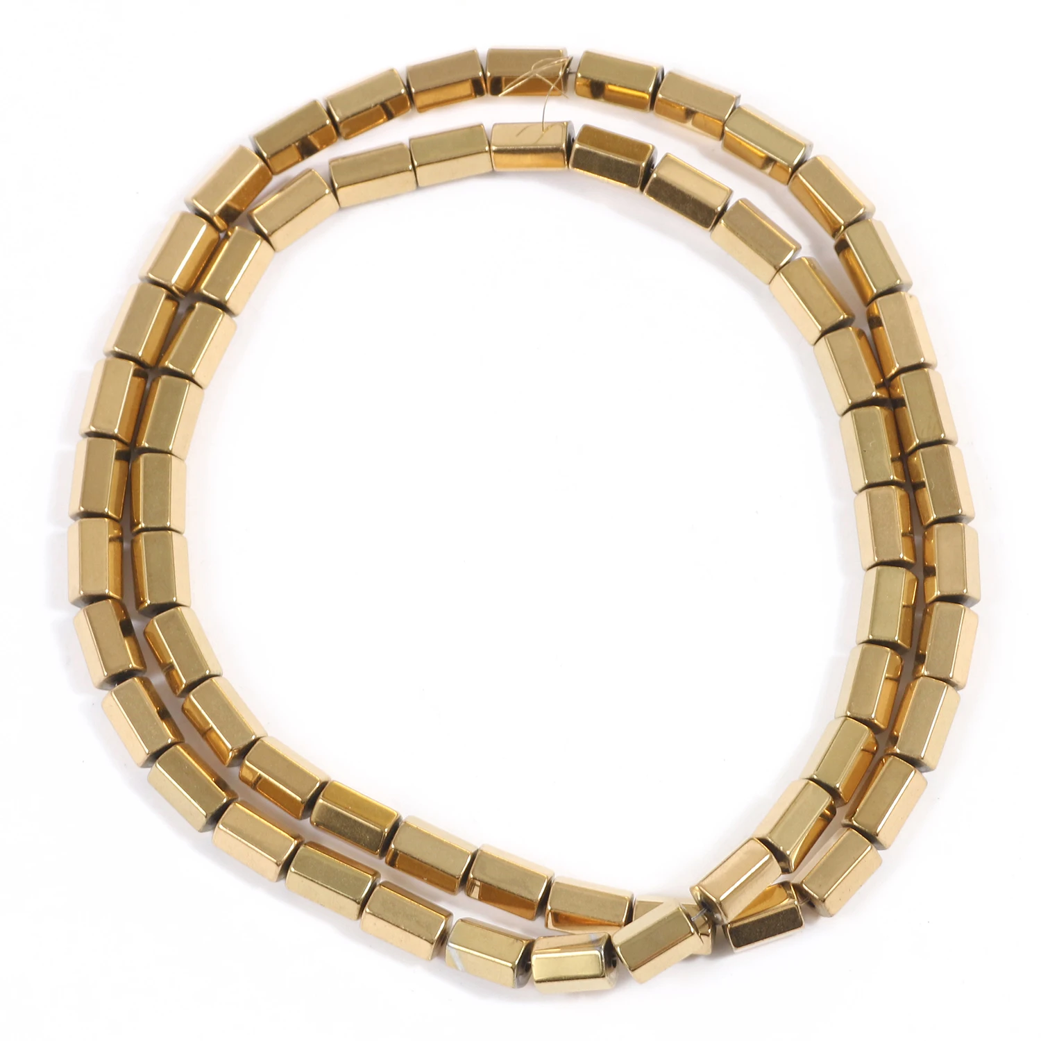Naturstein AAA+ Hämatit, vergoldet, farbbeständig, runde Abstandsperlen für die Schmuckherstellung, DIY-Armband, Halskette, 15'' – Detail 10