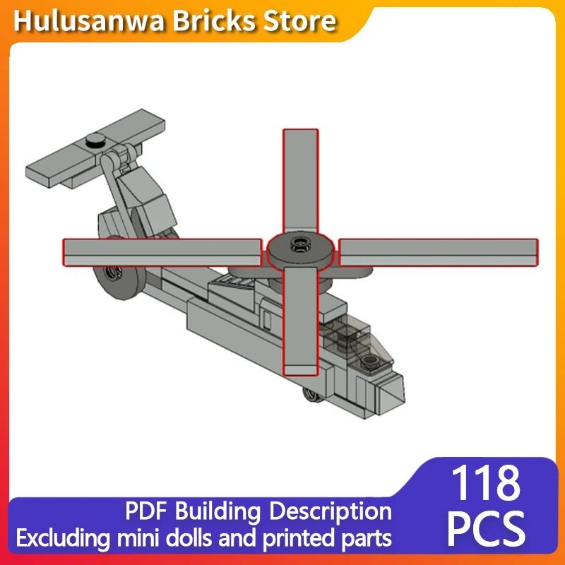 

RAH-66 Attack Helicopter Model MOC Building Bricks War Equipment Modular Technology Gifts Holiday Assemble Children Toys Suit