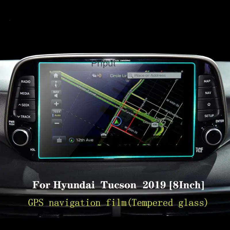 8 inch For Hyundai Tucson 2019 Car GPS navigation Protective film Tempered glass Screen protector decoration Refit Anti-scratch