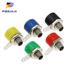 10PCS 4mm Banana Binding Post Test Connector 4mm Banana Female Socket Plug Jack Adapter DIY Red Black Green Yellow Blue