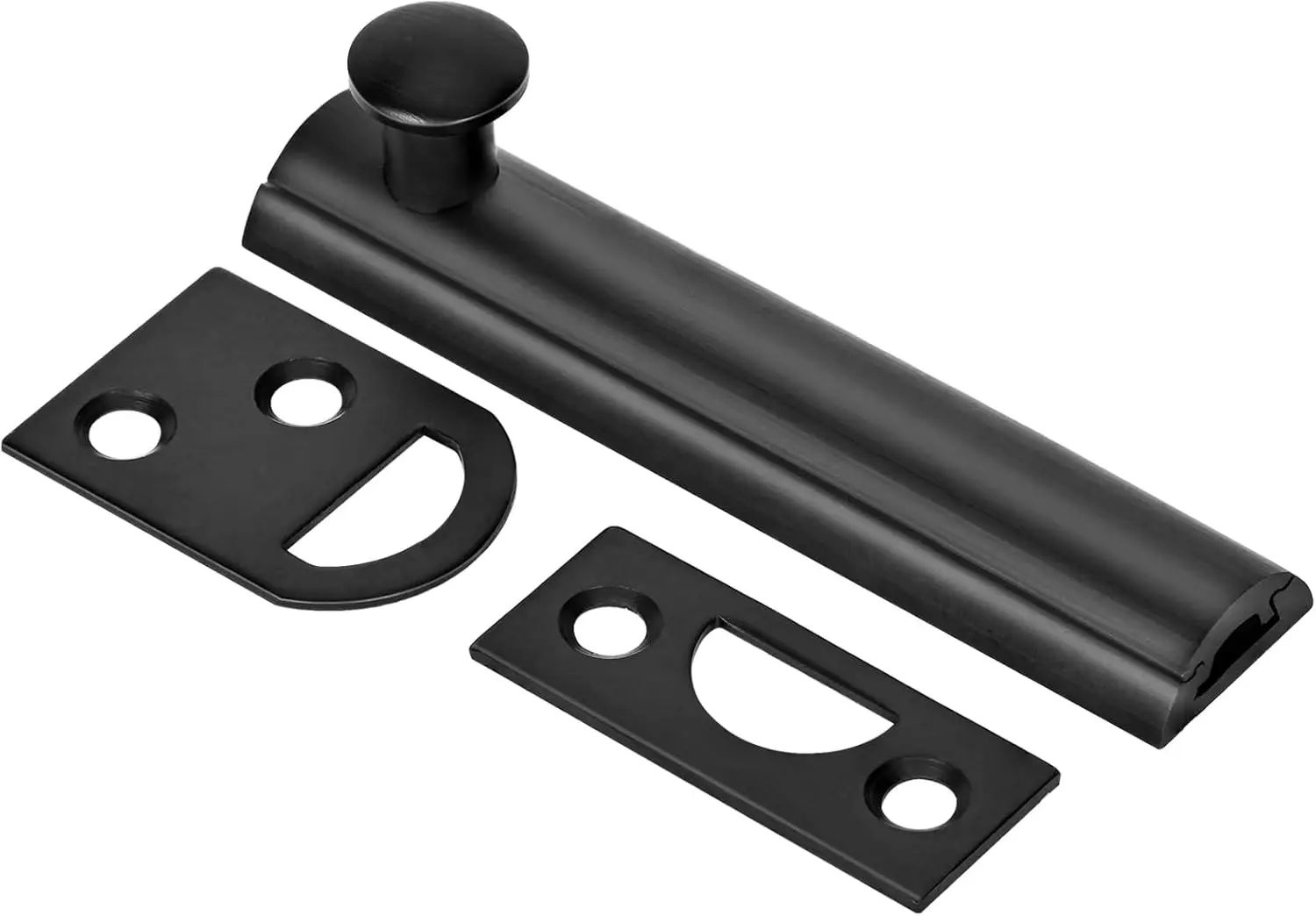

Heavy Duty Solid Brass Surface Door Bolt, 3 Inch, Black Finish