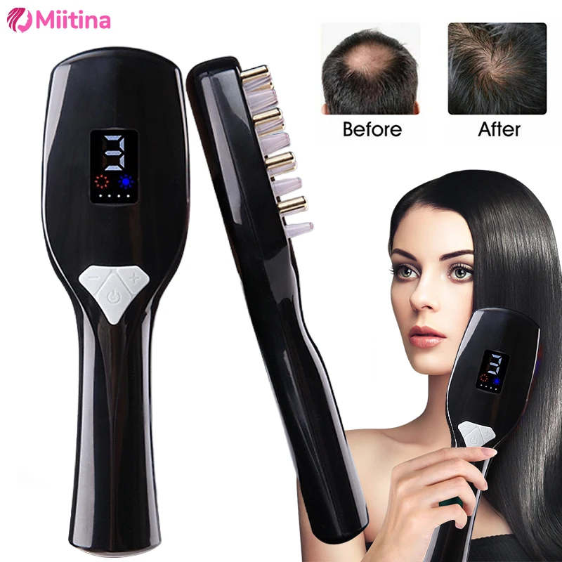 New Head Massage Comb Vibration Micro Current EMS Massage Scalp Hair Nurturing & Muscle Channel Multi Functional Massage Device