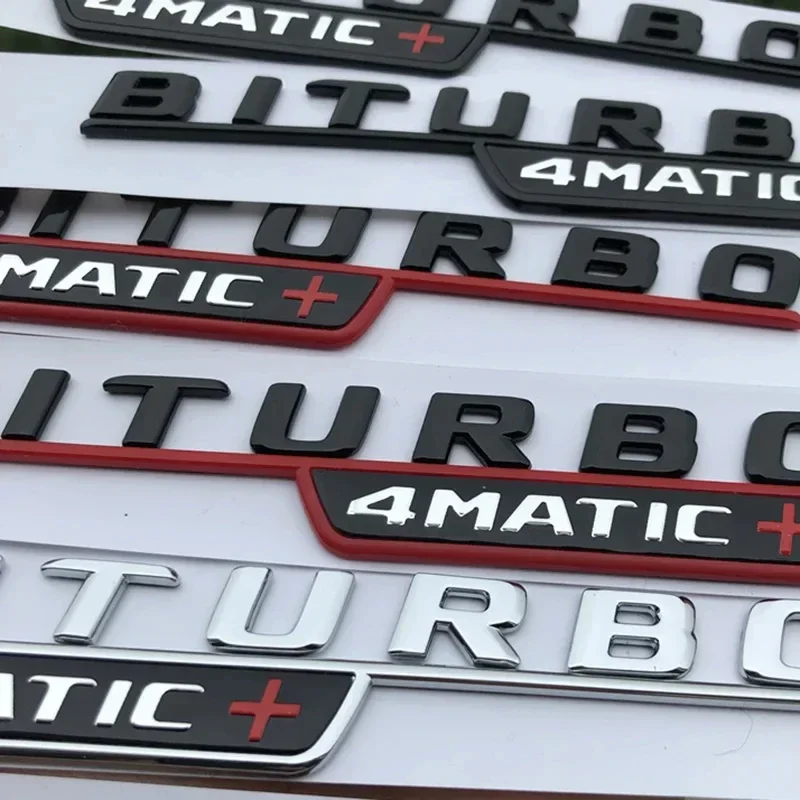 ثلاثية الأبعاد سيارة درابزين BITURBO 4MATIC شارة شعار ملصق لمرسيدس C43 AMG W205 W204 E43 W213 W212 GLC43 GLE43 W166 W167 اكسسوارات