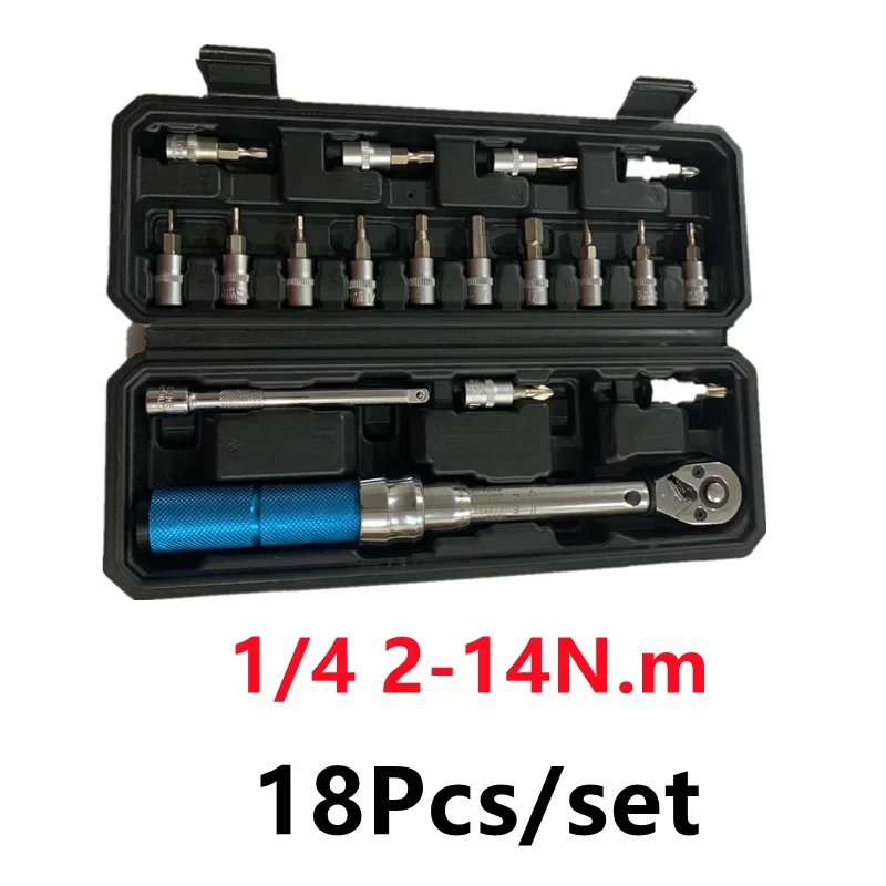 15/18/25Pcs Torque Wrench Set 1/4