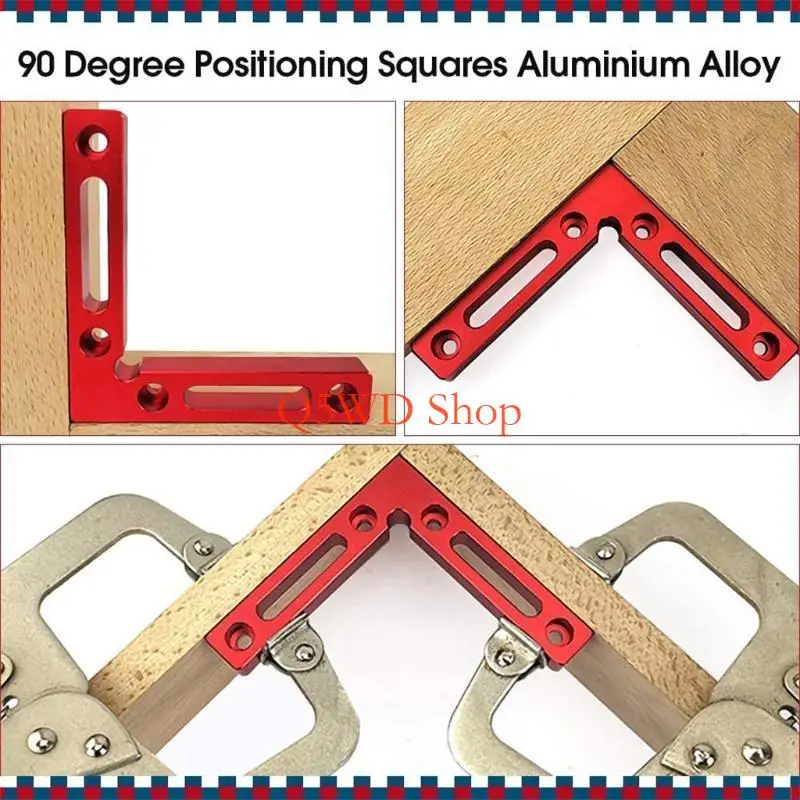 Q5WD 2 Pieces 90 Degrees Marking Ruler and Marking Tools Blue Red Measuring