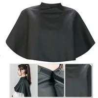 Black Short Square Waterproof Hairdressing Cape – Professional Salon Barber Hair Cutting Wrap & Dyeing Tool