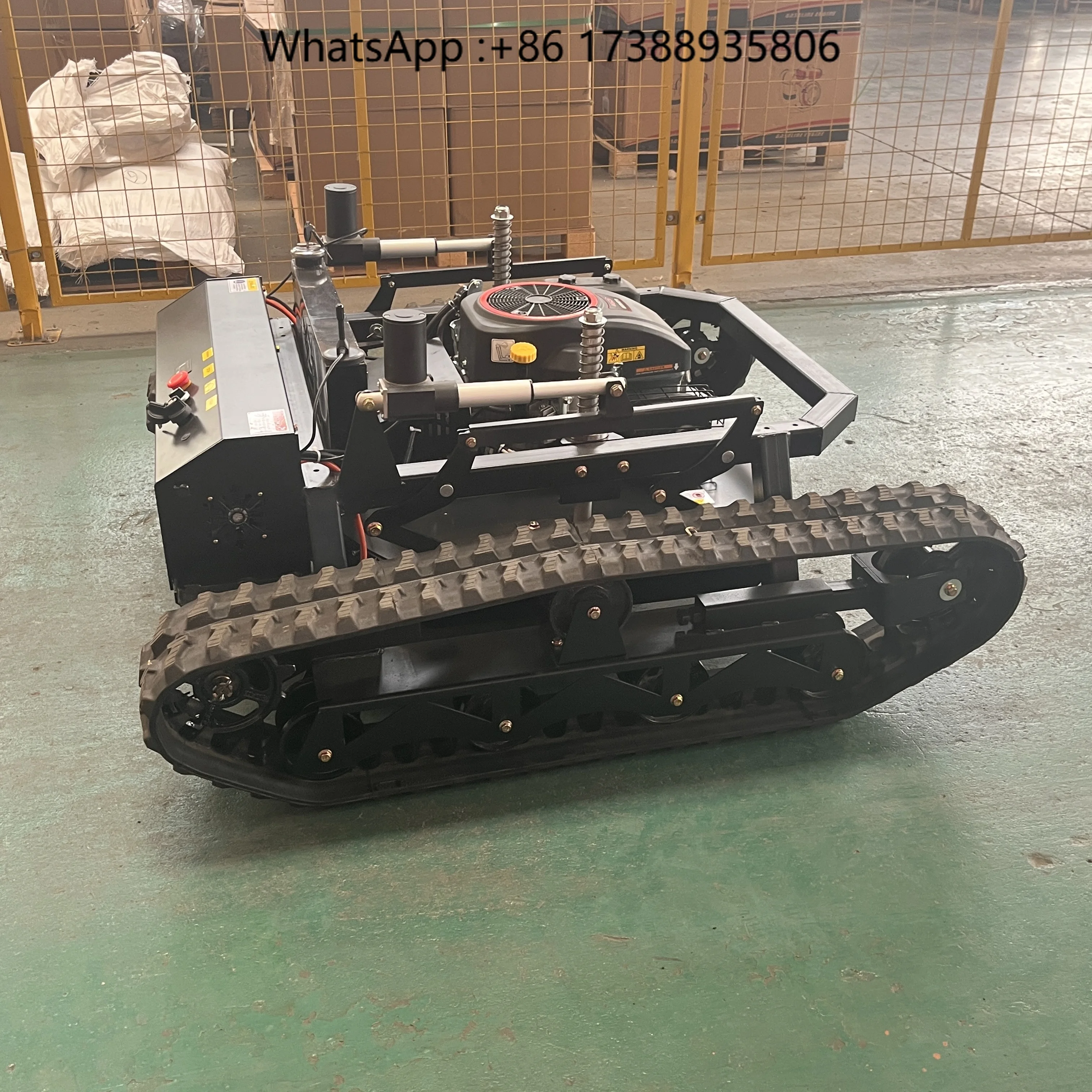 All Terrain Crawler Remote Control Lawn Mower Durable Grass Cutting Machine for Farm Hillside Garden