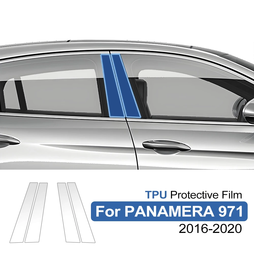 

Для Porsche Panamera 971 2016-2020: Защитная пленка из ТПУ/ППФ для B-стойки автомобиля, предварительно вырезанная, прозрачная, антицарапийная, для оконных стоек, наклейка-защита