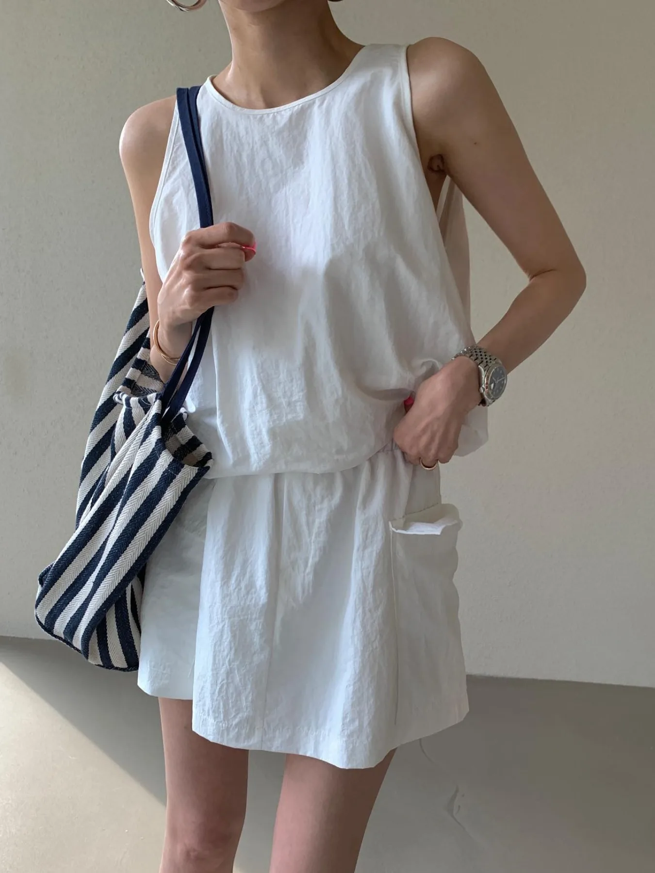 

Летняя цветная майка на молнии, юбка с эластичной резинкой на талии, комплект из двух предметов, деловая повседневная однотонная офисная одежда