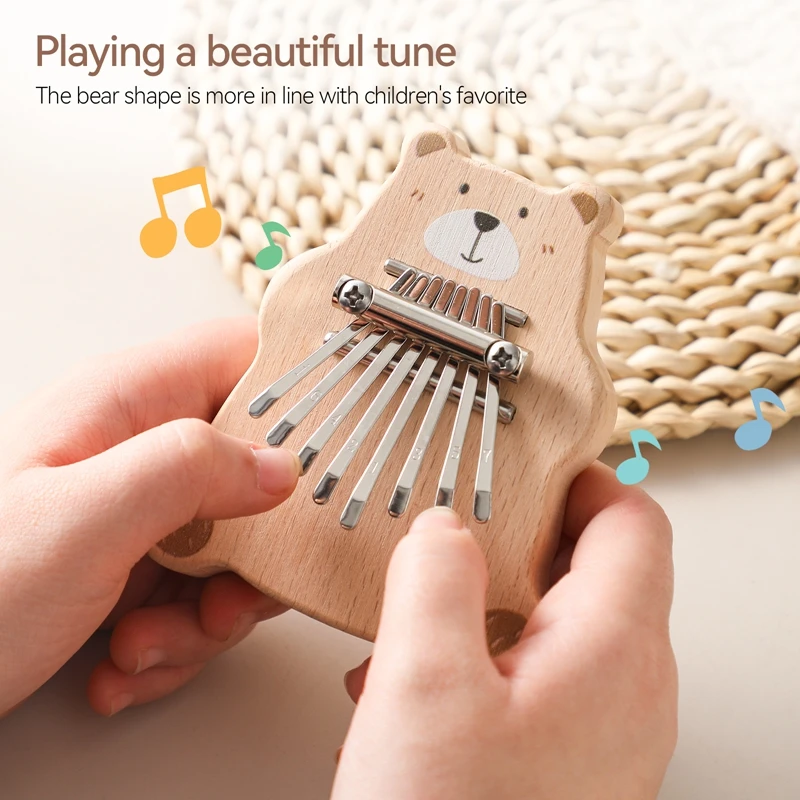 เครื่องดนตรีสําหรับเด็กการ์ตูนหมี Thumb Fiddle Baby Early Education เพลงของเล่นเพื่อการศึกษาเด็กของขวัญของเล่น