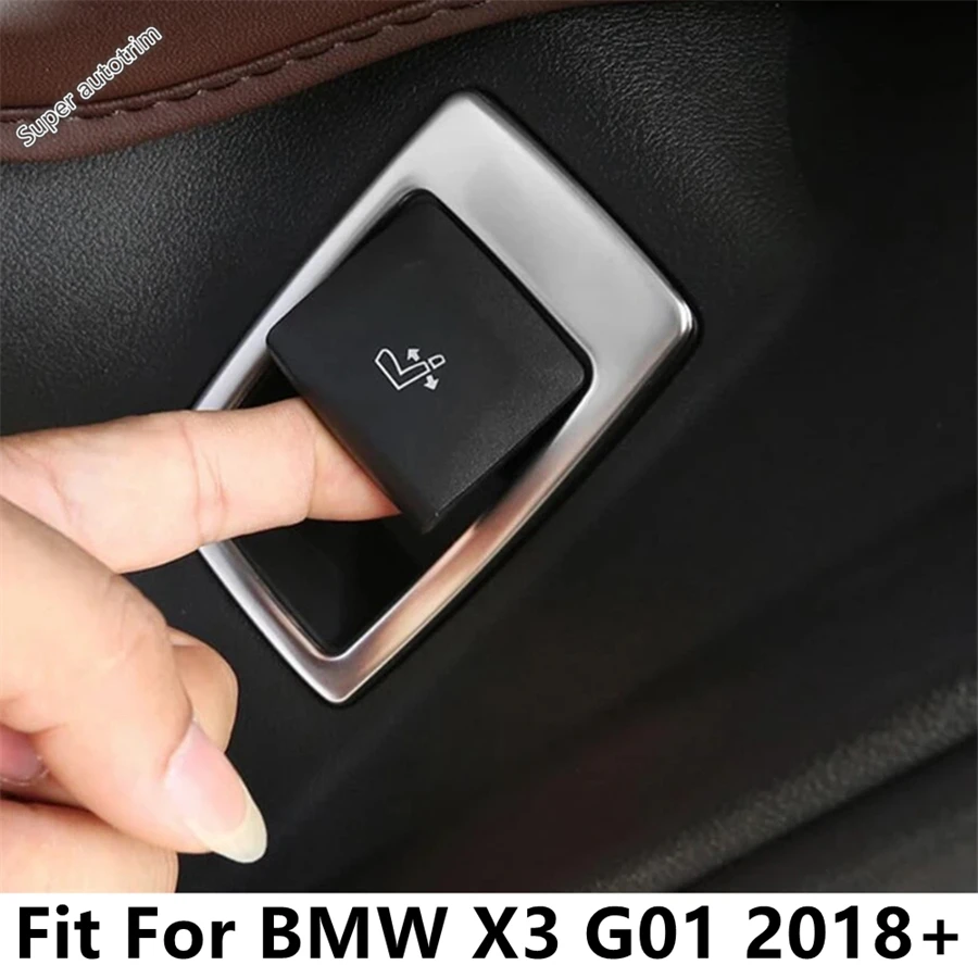 

Rear Seat Adjustment Switch Button Decorative Sequins Cover Trim Stainless Steel Accessories Interior For BMW X3 G01 2018 - 2023