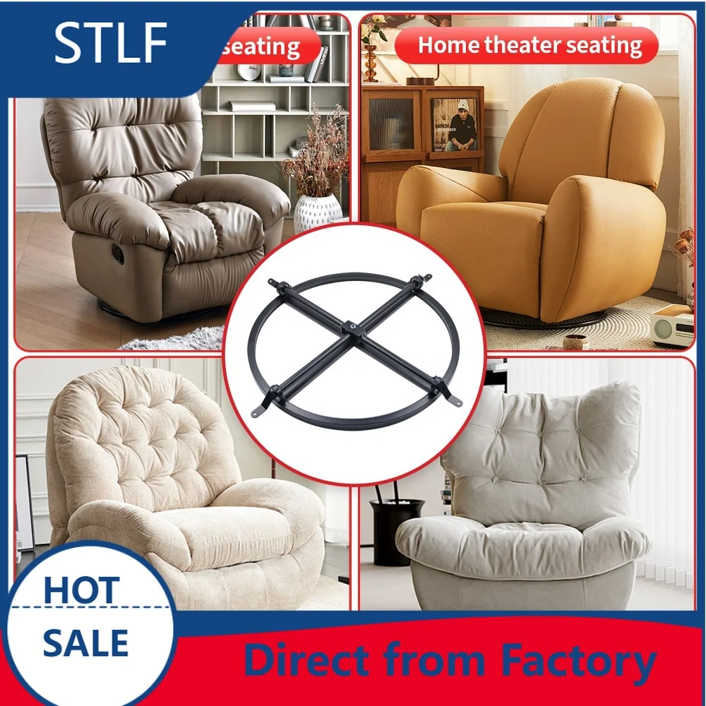

stlf XD-TB004 Modern Kitchen Metal Office Chair Base Bracket Swivel Mechanism Bottom Plate Hinge Recliner 360 Degree Durab