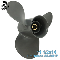 Captain Outboard Propeller 11 1/2X14 Fit Honda Engines BF35 40 50 60HP Aluminum Boat Propeller Marine Part 13 Splines 3 Blades