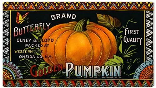 TYmall Nostalgic Golden Pumpkin Fall Festival Metal Tin Sign Wall Decor Sign 8X12 Inch