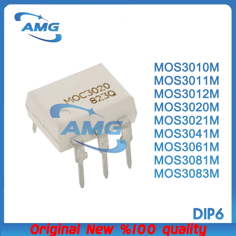 10PCS package DIP-6 MOC3021M MOC3041M MOC3020M MOC3083M MOC3012M MOC3081M MOC3011M MOC3061M MOC3010M Optocoupler