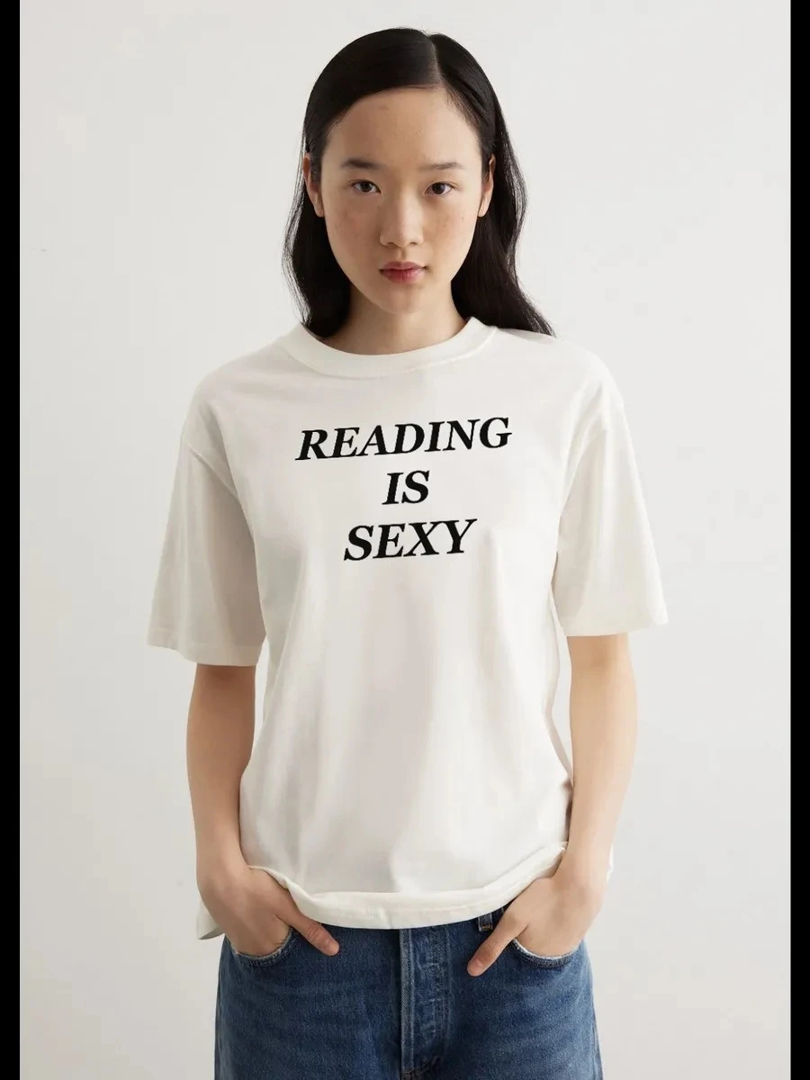 Faionable Casual Loose round Ne Printed Letter ort Sve T-irt Women's Cotton Sweat Absorbent Summer Top