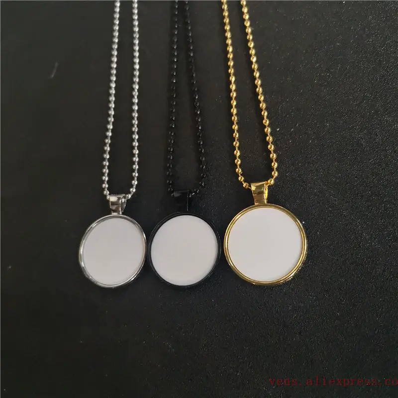 

sublimation blank special offer photo round necklaces pendants hot tranfer printing consumable 30pcs/lot