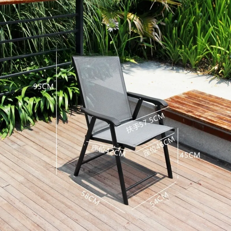 Outdoor leisure folding table and chair open-air balcony outdoor table and chair combination set