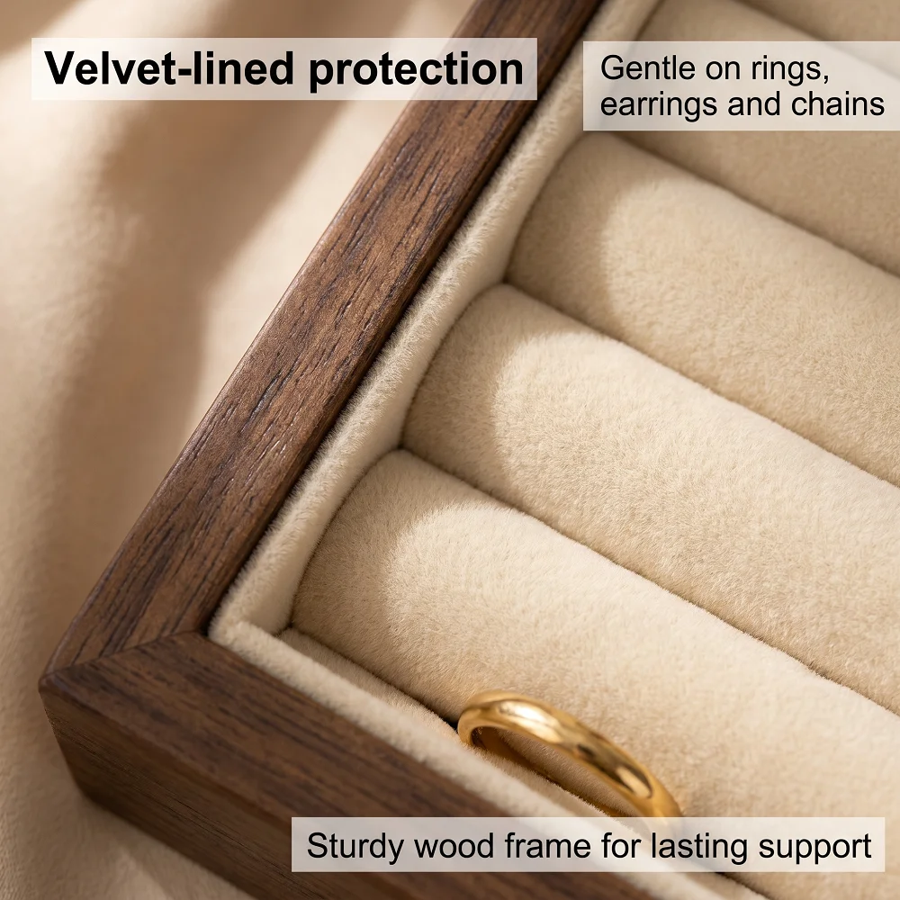 Houten ringen display schaal,  - Wood Ring Blank recensie en prijs