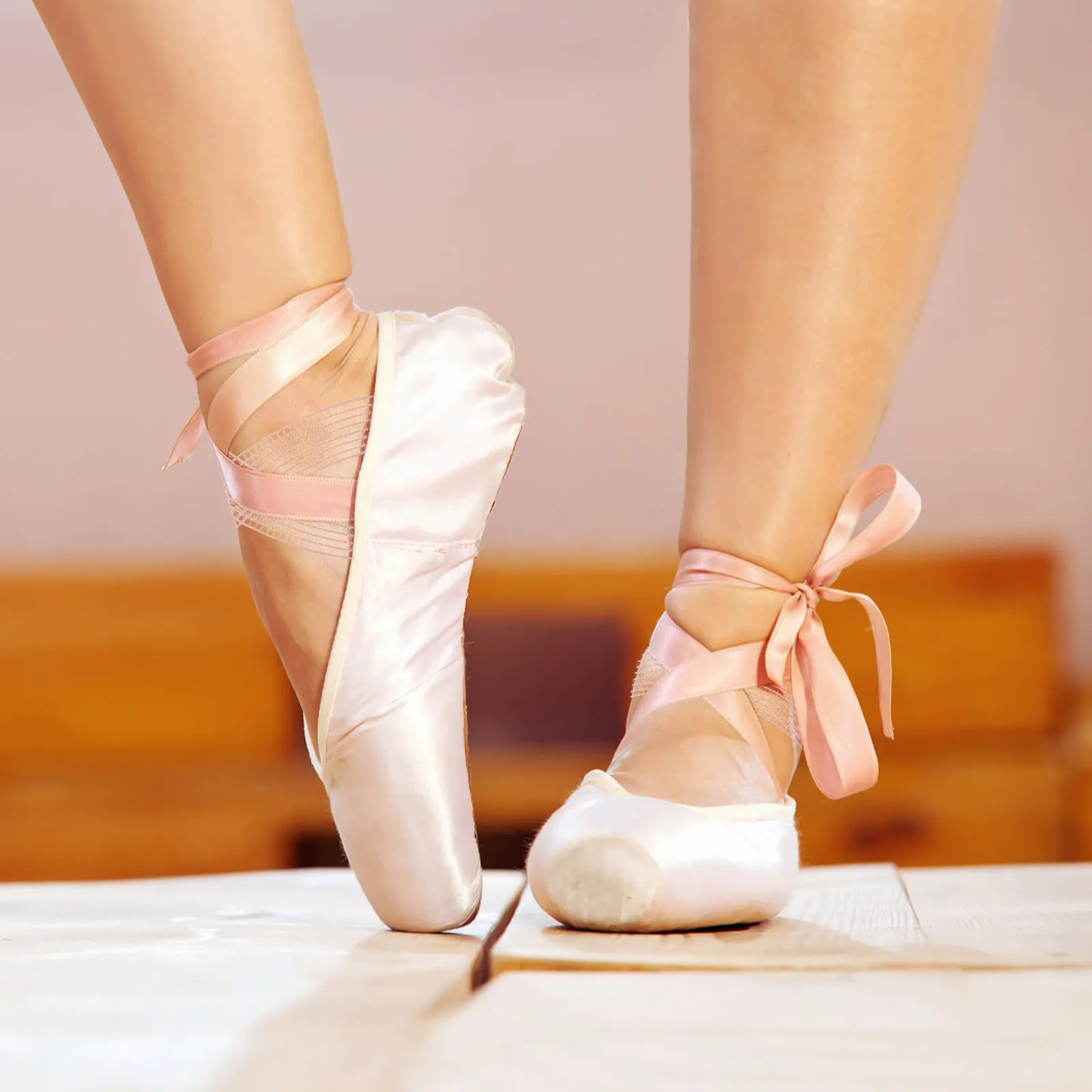 2Pcs Ballet Shoe Straps Elastic Bands Invisible Reinforced Ribbon for Pointe Dance Shoes Flexible Shoe Ribbon Roll