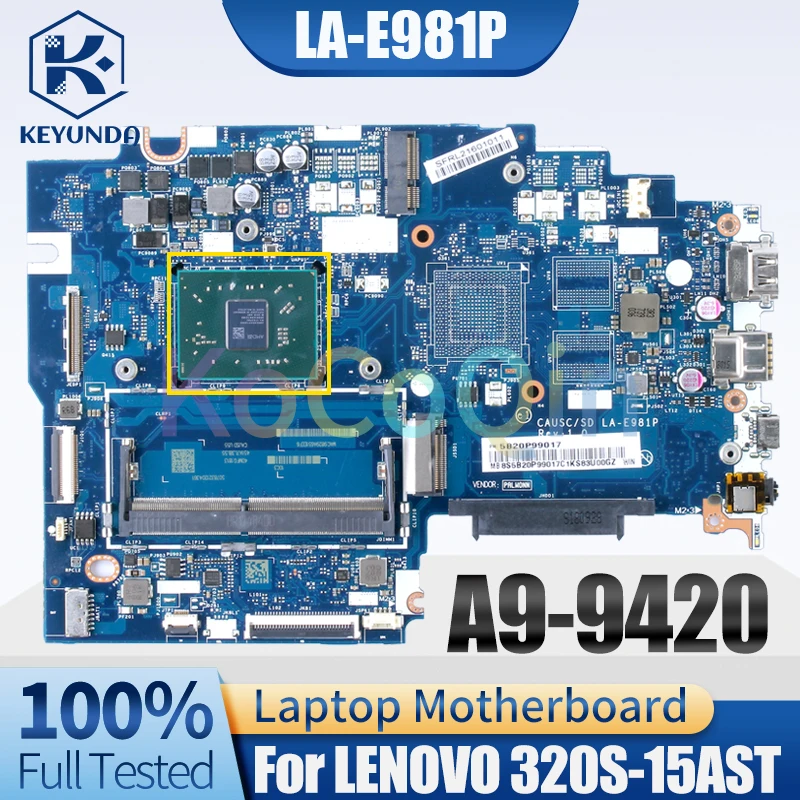 

LA-E981P For LENOVO 320S-15AST Notebook Mainboard A9-9420 5B20P99017 Laptop Motherboard Full Tested