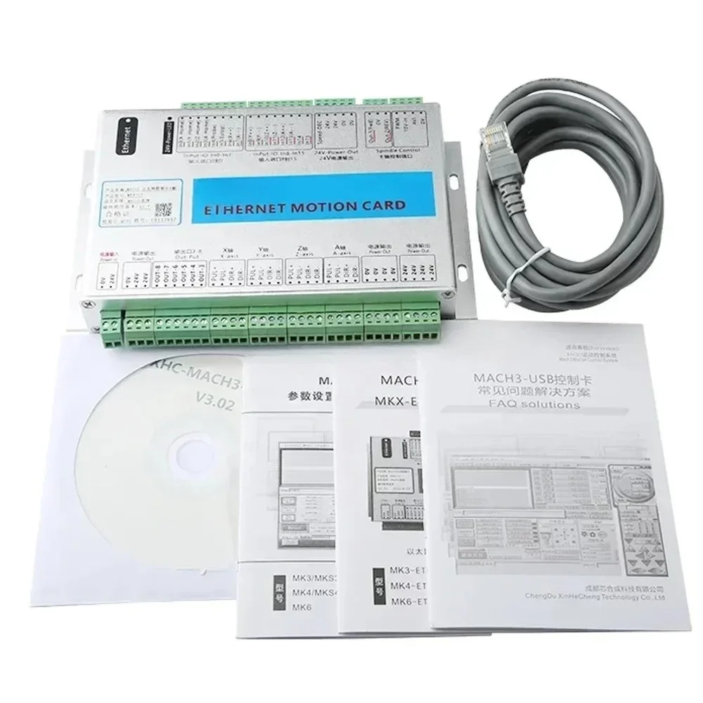 Mach3 Ethernet Motion Card CNC Control Card Breakout Board 2000kHz Controller MK3-V MK4-V MK6-V 3axis 4axis 6axis Cnc Controller