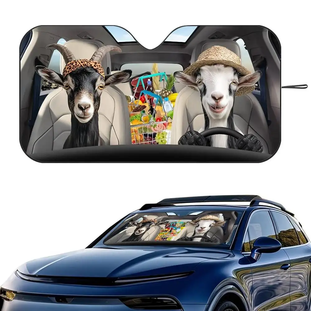 

Driving Sheep Car SunShade Windshield Foldable Three-layer Insulation Sunshade By Suction Cup Blocks UV Rays Sun